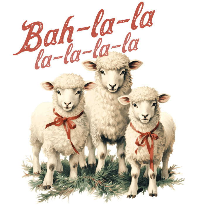 Bah-la Christmas Sheep Design - DTF Ready To Press