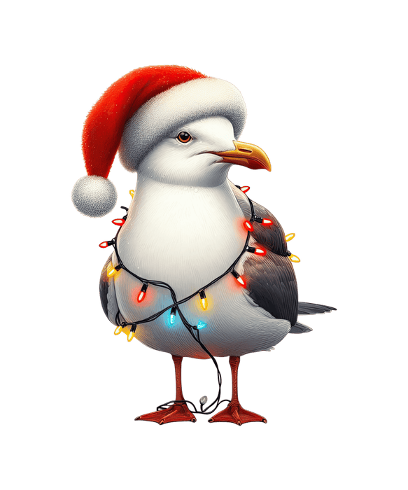 Christmas Seagull Tree Design - DTF Ready To Press