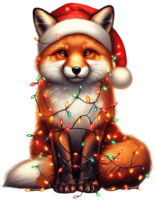 Christmas Fox Tree Design - DTF Ready To Press