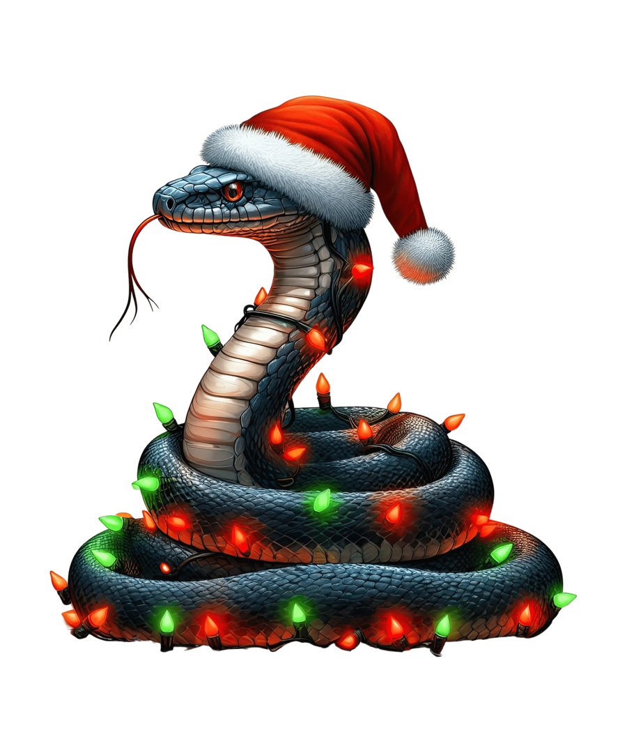 Christmas Snake Tree Design - DTF Ready To Press