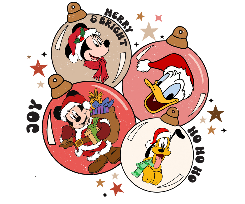 Disney Merry And Bright Christmas Design - DTF Ready To Press