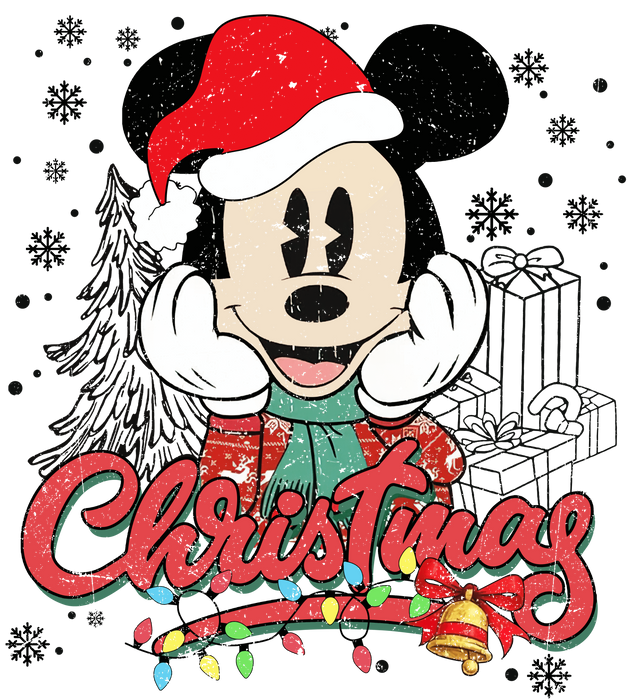 Mickey Mouse Christmas Design - DTF Ready To Press