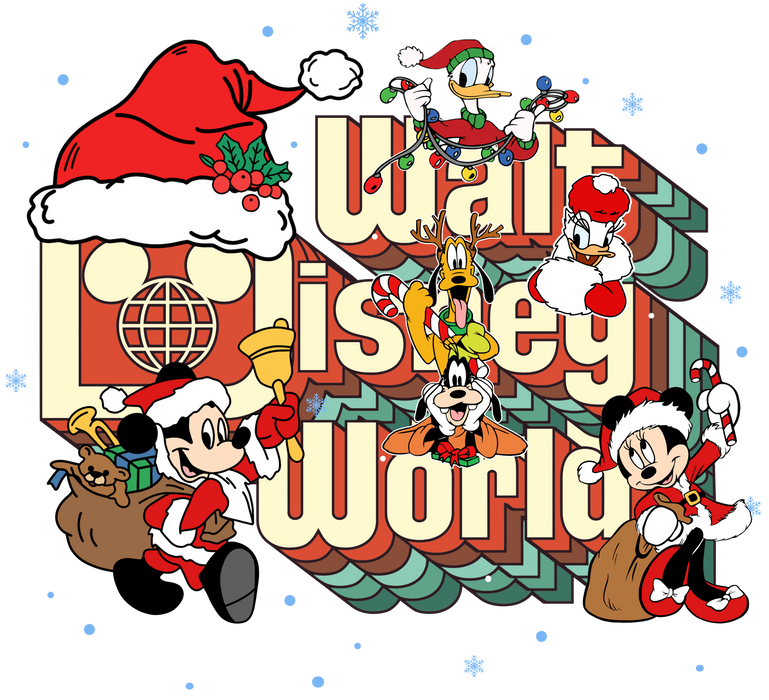 Walt Disney World Christmas Design - DTF Ready To Press