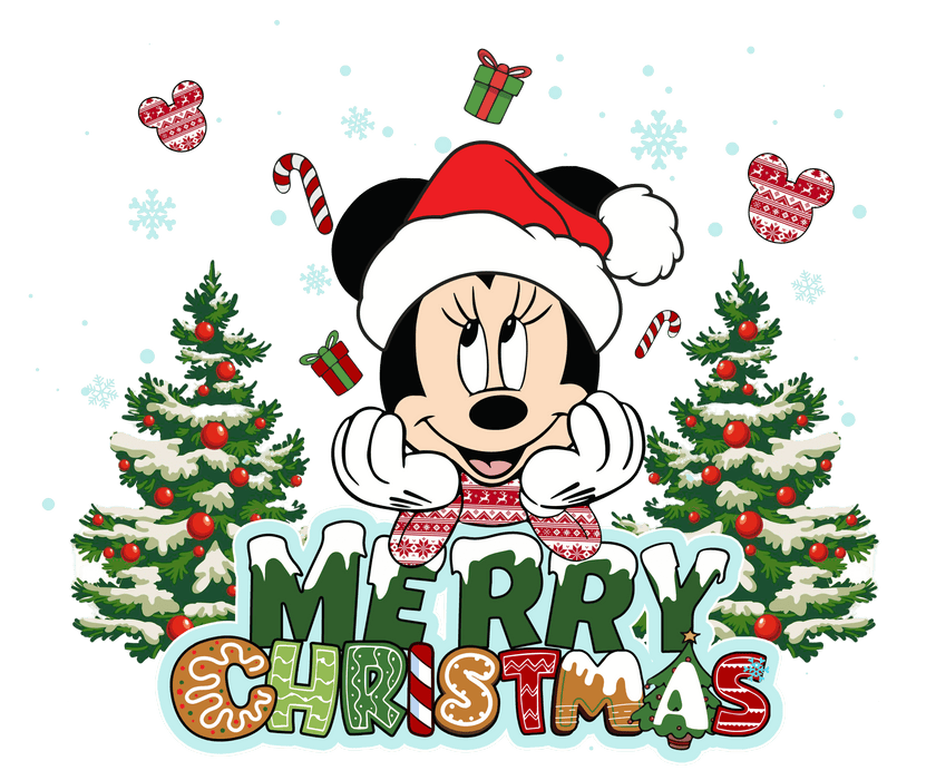 Mickey Mouse Christmas Tree Design - DTF Ready To Press