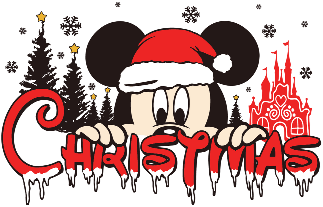 Disney Mickey Mouse Christmas Design - DTF Ready To Press