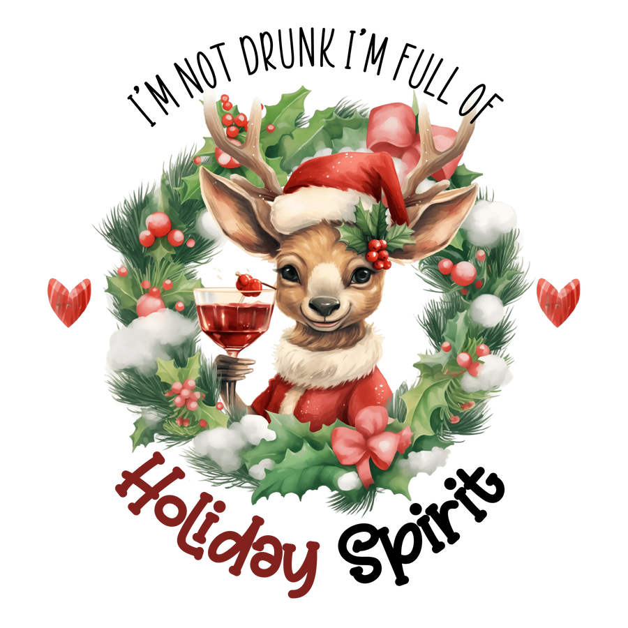 Holiday Spirit Christmas Design - DTF Ready To Press