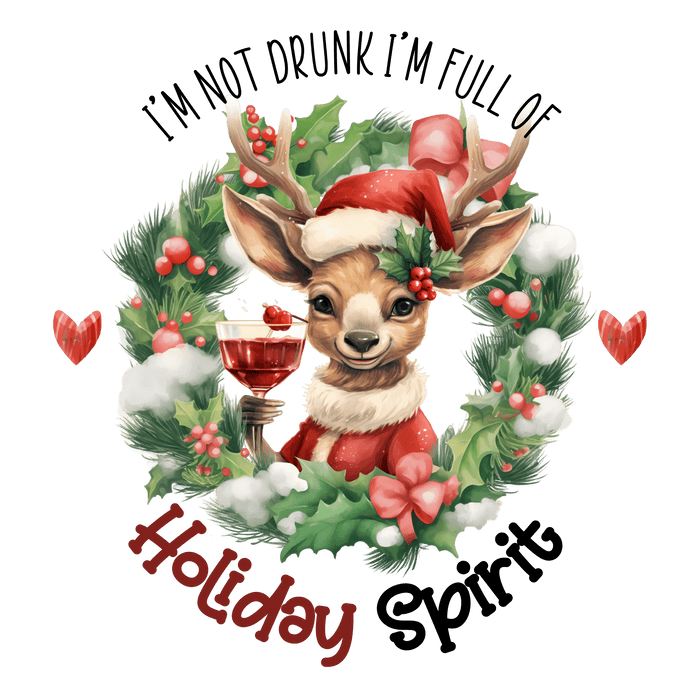 Holiday Spirit Christmas Design - DTF Ready To Press