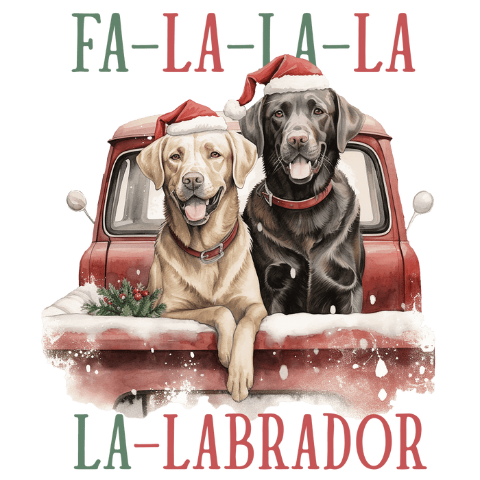 Fa-La-La-La-Labrador Christmas Design - DTF Ready To Press