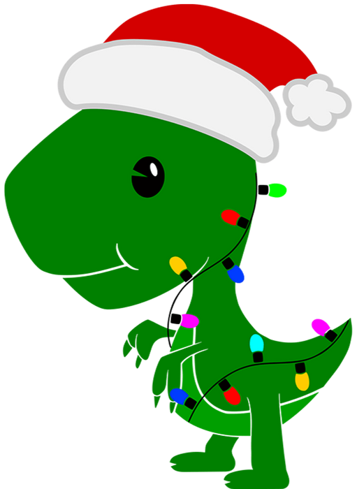 Christmas Dino Design - DTF Ready To Press