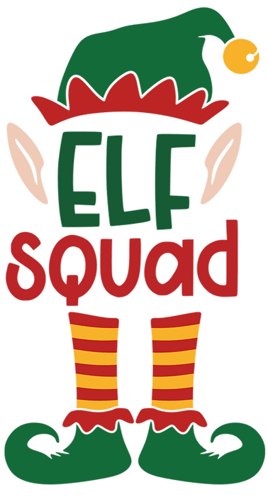 Elf Squad Christmas Design - DTF Ready To Press