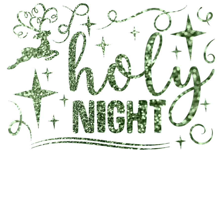 Holy Night Christmas Design - DTF Ready To Press