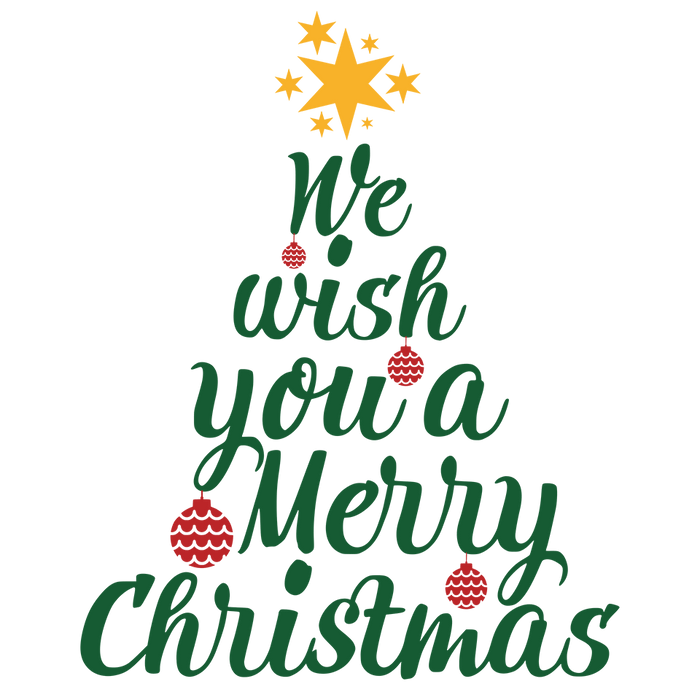 Wish You A Merry Christmas Design - DTF Ready To Press