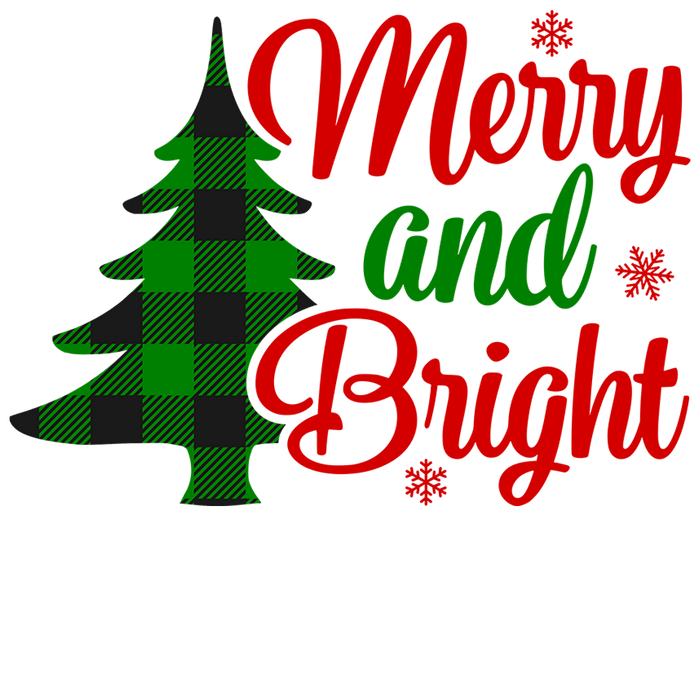 Merry And Bright Christmas Everyone Design - DTF Ready To Press