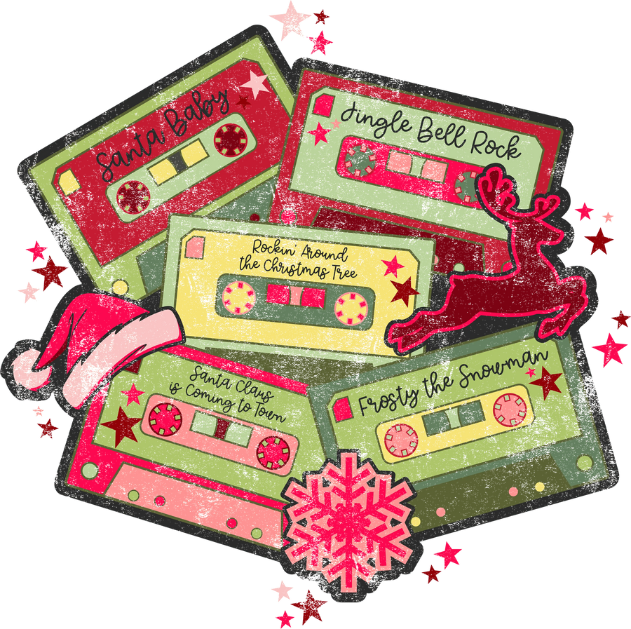 Christmas Tape Design - DTF Ready To Press
