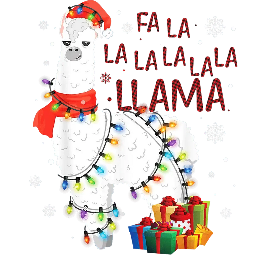Christmas Llama Design - DTF Ready To Press