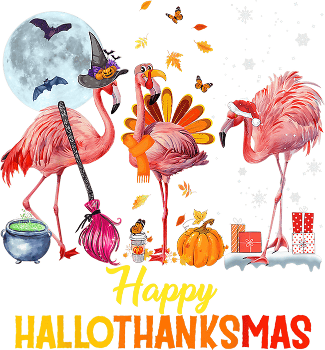 Happy Hallothanksmas Design - DTF Ready To Press