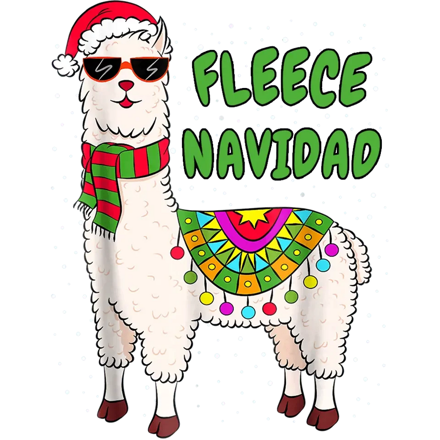 Fleece Navidad Christmas Design - DTF Ready To Press