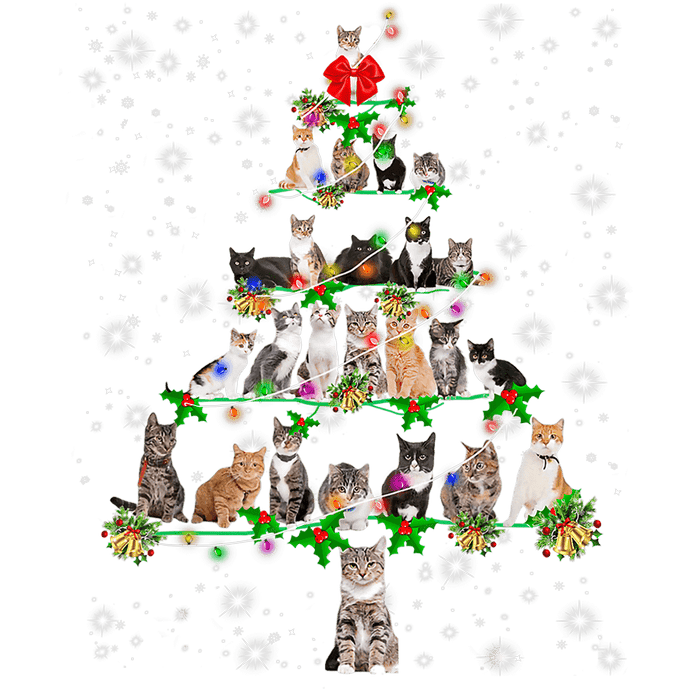 Christmas Cat Tree Design - DTF Ready To Press