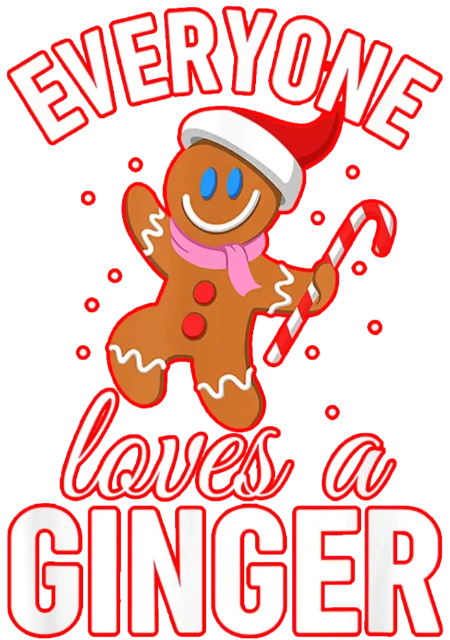 Christmas Ginger Design - DTF Ready To Press