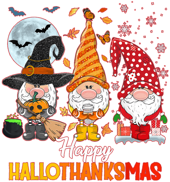 Happy Hallothanksmas Design - DTF Ready To Press