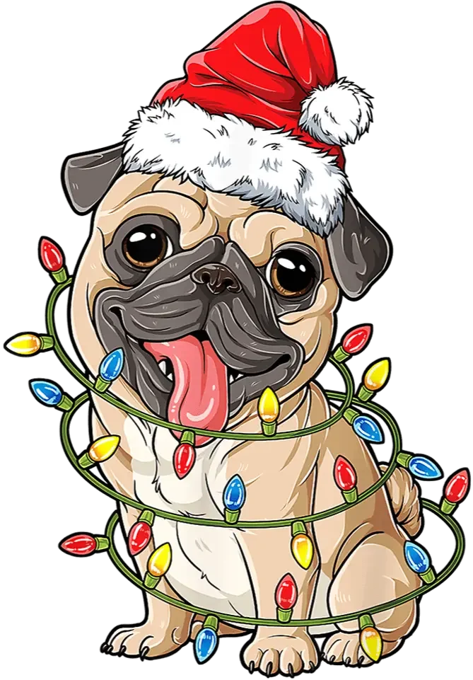 Christmas Dog Design - DTF Ready To Press
