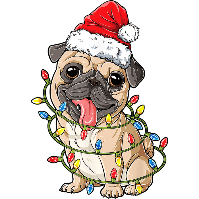 Christmas Dog Design - DTF Ready To Press