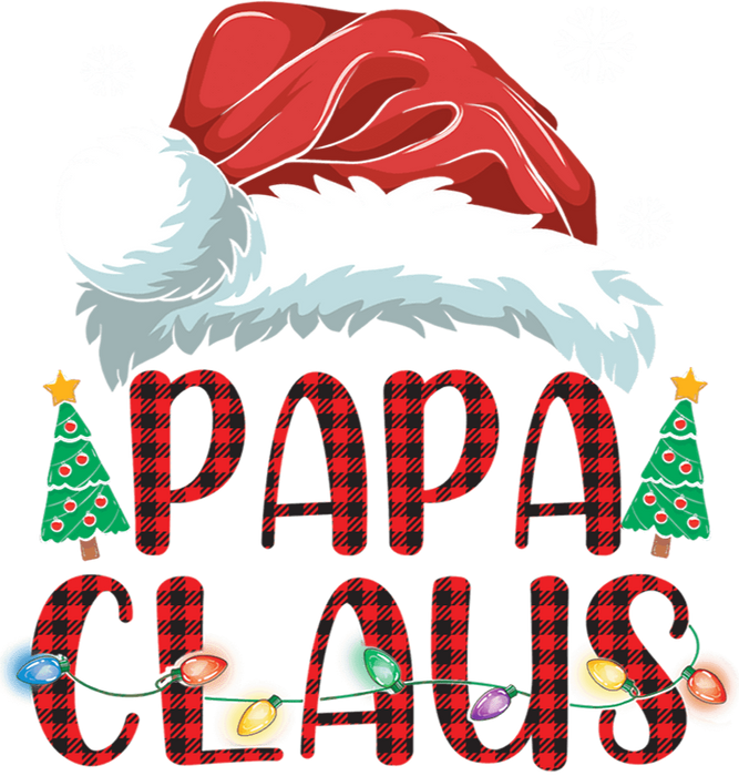 Papa Claus Christmas Design - DTF Ready To Press