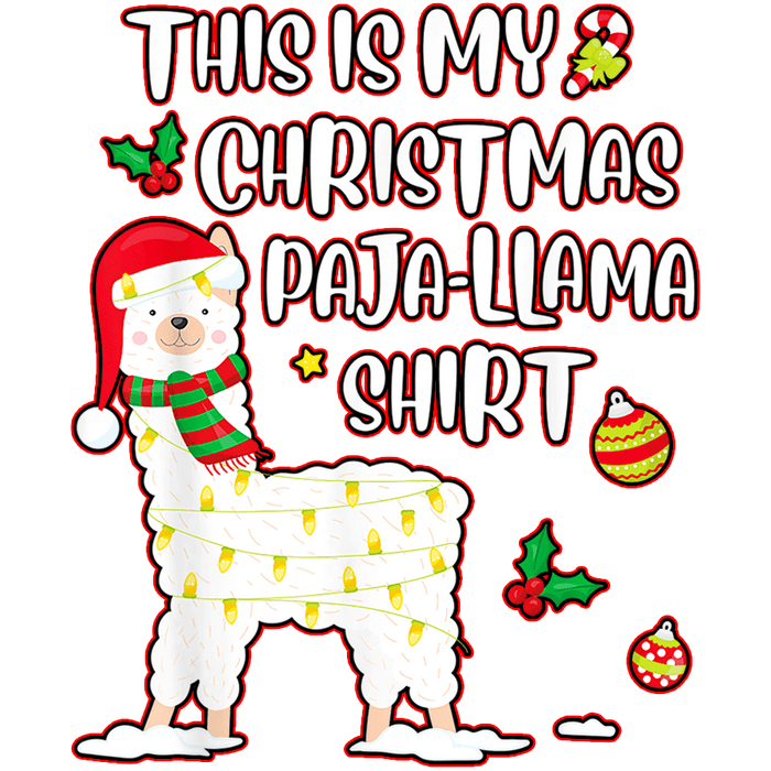 Paja Llama Christmas Design - DTF Ready To Press