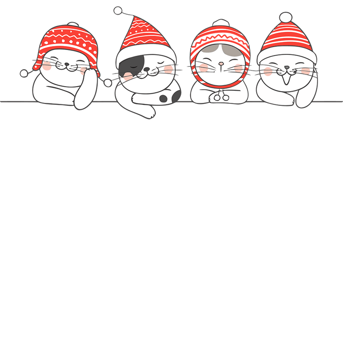 Christmas Cats Design - DTF Ready To Press