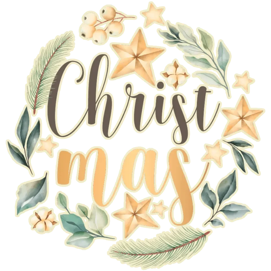 Fancy Christmas Design - DTF Ready To Press