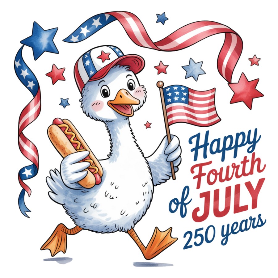Happy Fourth of July 250 Years DTF Transfer Ready to Press