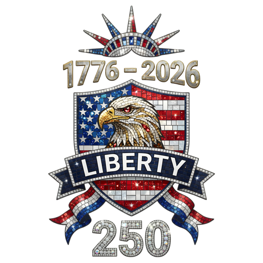 Liberty 250 Patriotic Eagle DTF Transfer Ready to Press
