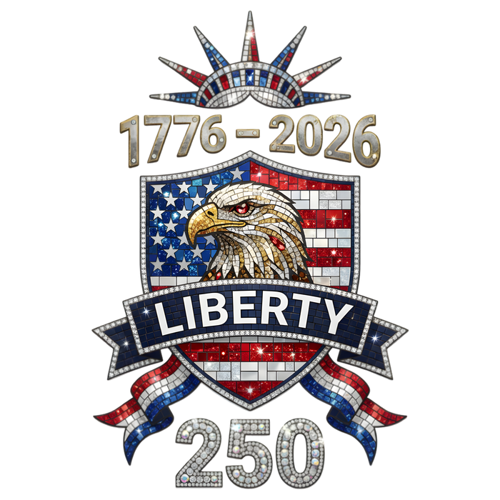 Liberty 250 Patriotic Eagle DTF Transfer Ready to Press