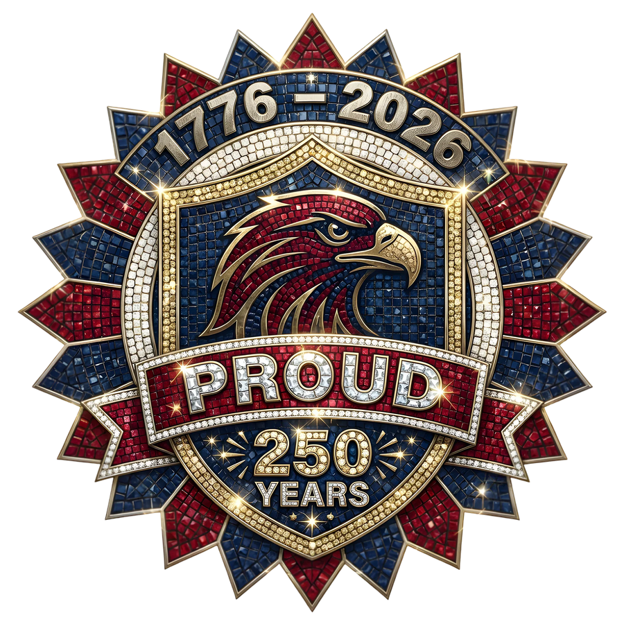 Proud 250 Years Patriotic Eagle DTF Transfer Ready to Press