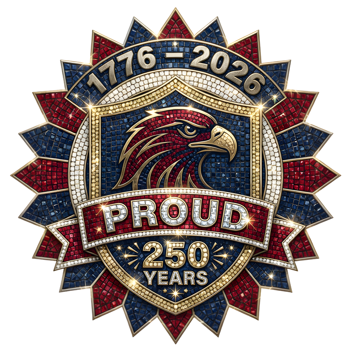 Proud 250 Years Patriotic Eagle DTF Transfer Ready to Press