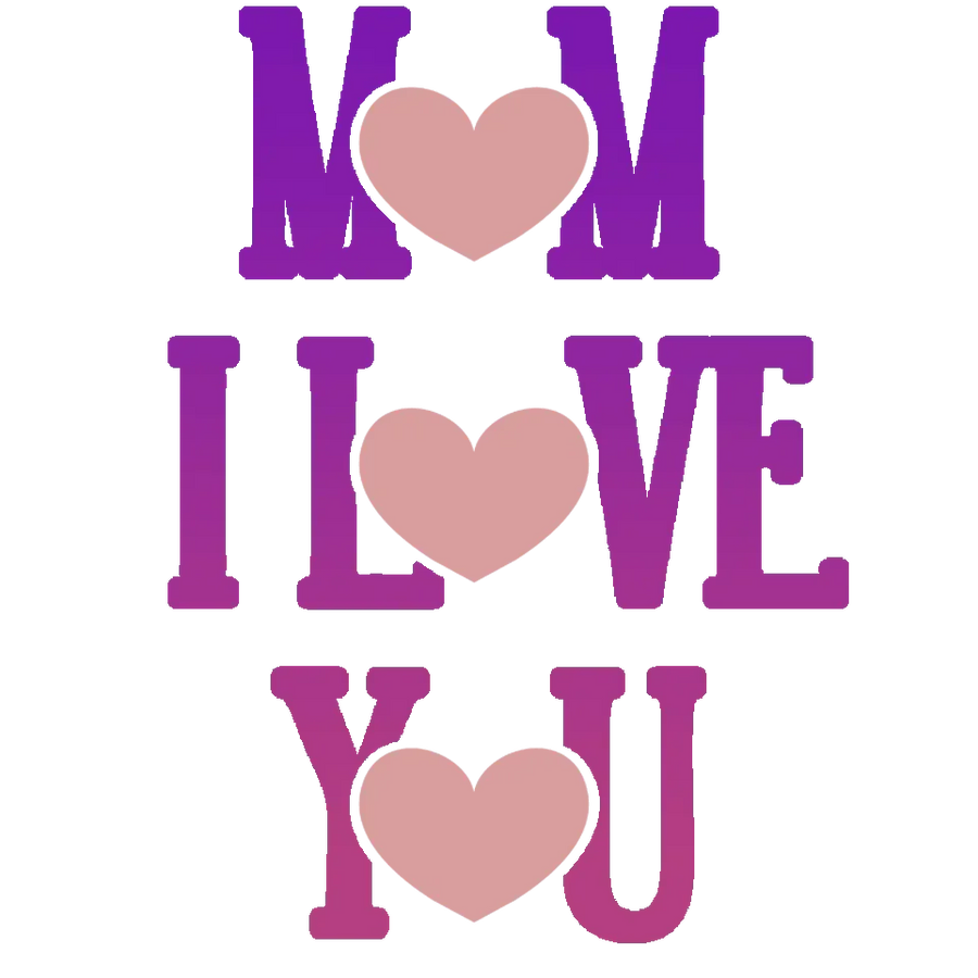 Mama, ich liebe dich Design – DTF bereit zum Pressen