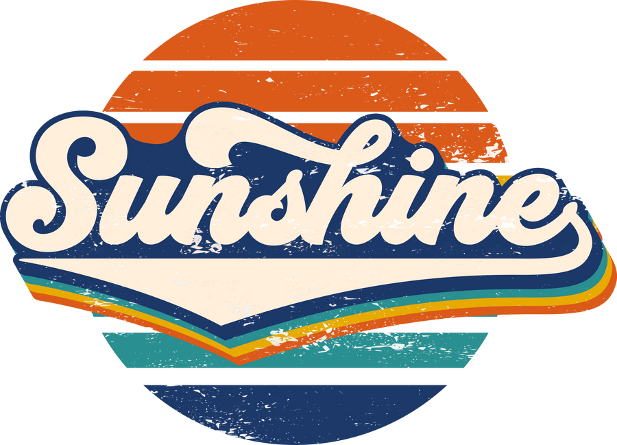 Sunset Retro Sunshine Print Ready to Press