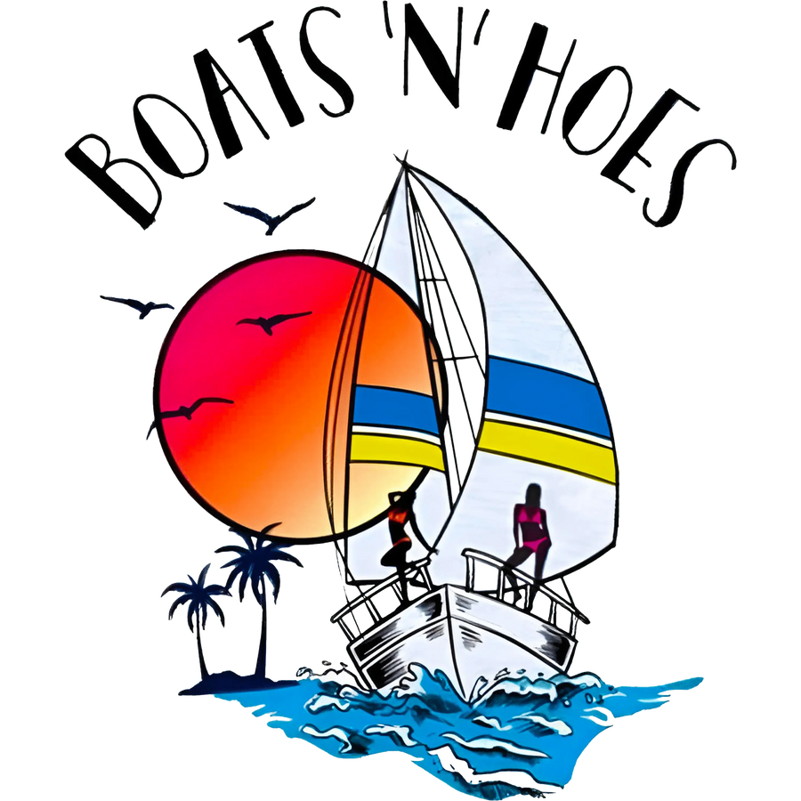 Diseño de Boats N Hoes: DTF listo para imprimir