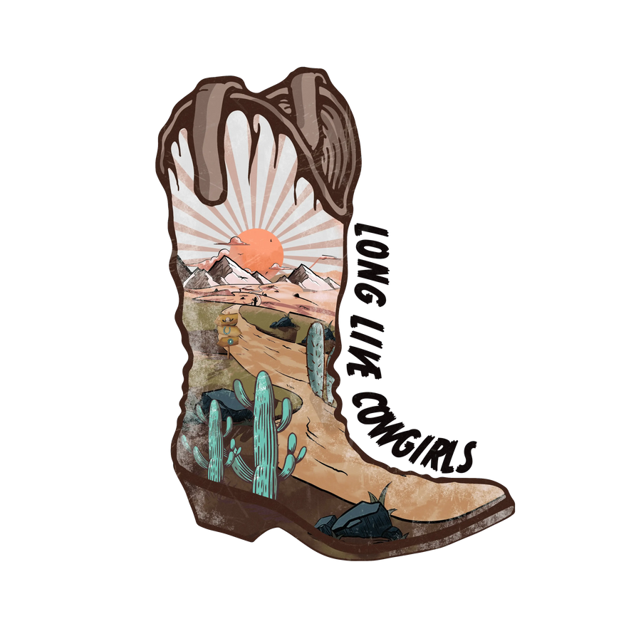 Long Live Cowgirls Western Design - DTF Ready To Press