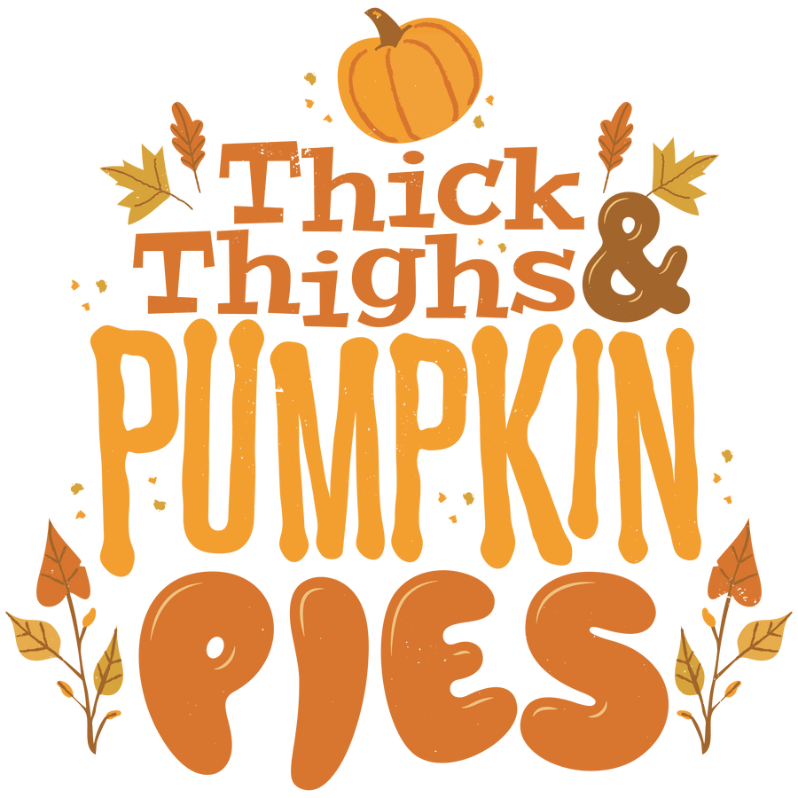 Diseño de tartas de calabaza para Acción de Gracias: DTF listo para imprimir