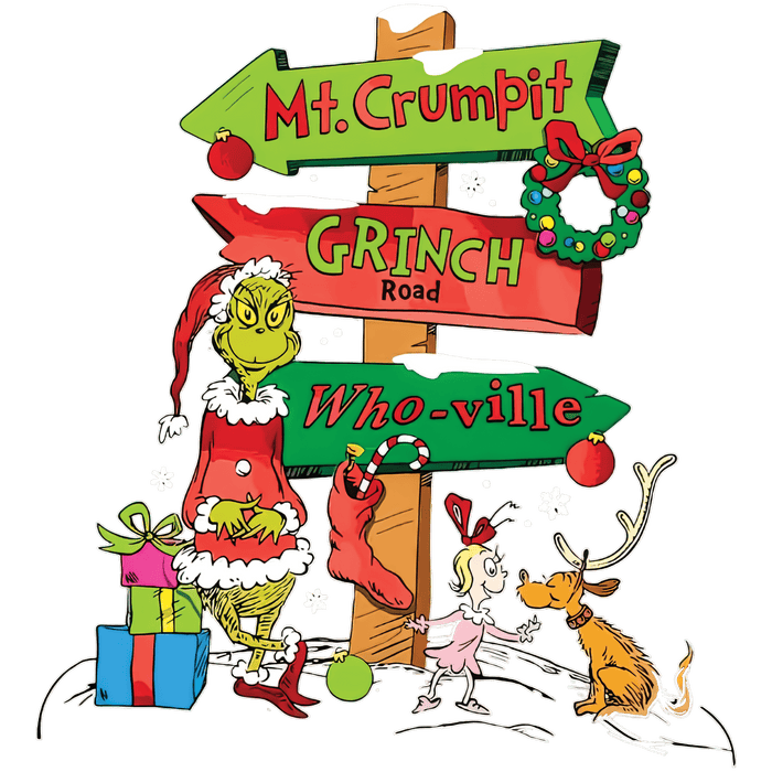 Grinch Road Christmas Design - DTF Ready To Press