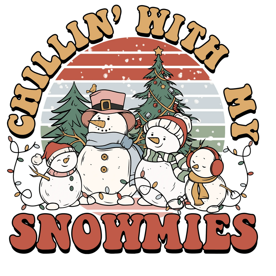 Snowmies Christmas Design - DTF Ready To Press