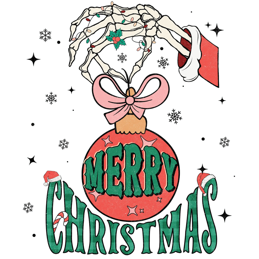 Merry Christmas Design - DTF Ready To Press