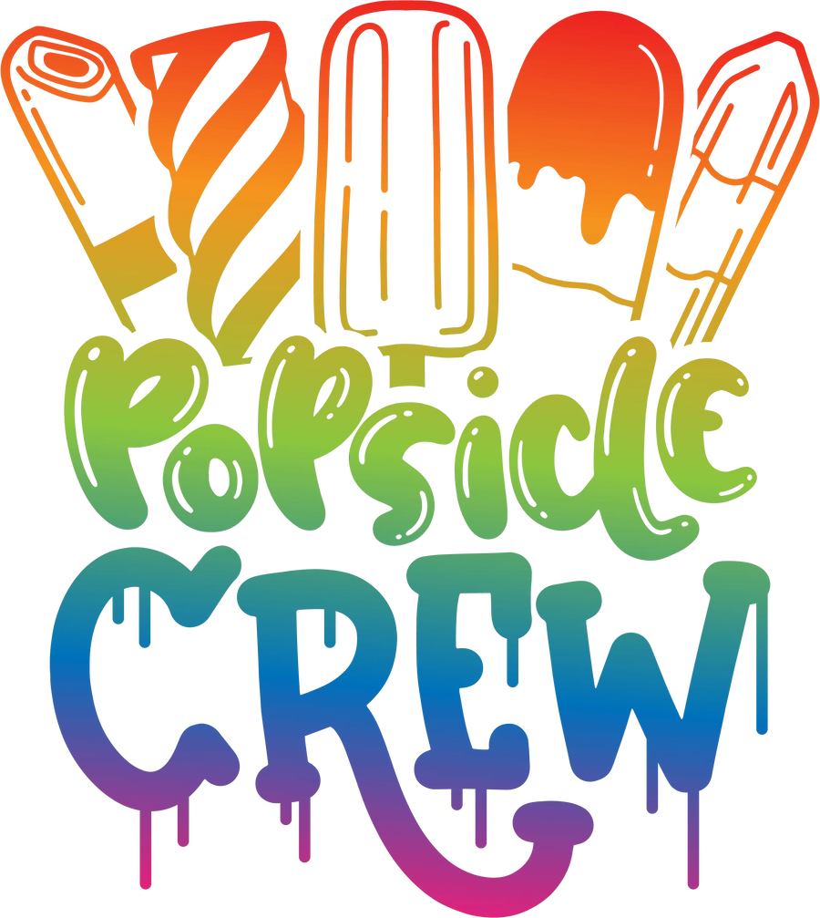 Cute Popsicle Summer Crew Design - DTF Ready To Press