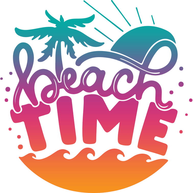 Funny Beach Time Design - DTF Ready To Press