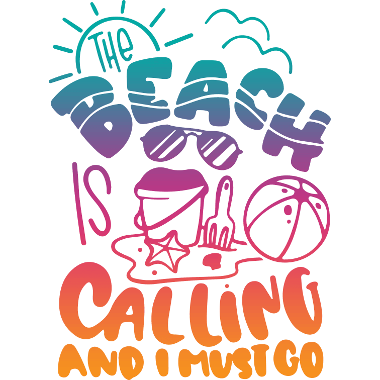 Funny Beach Vibes Design - DTF Ready To Press