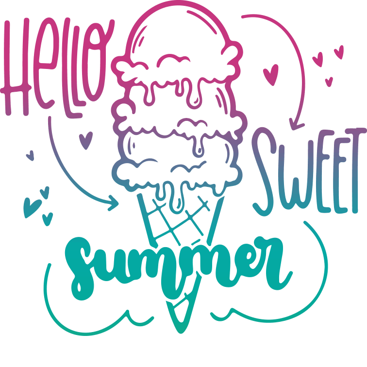Hello Sweet Summer Design - DTF Ready To Press
