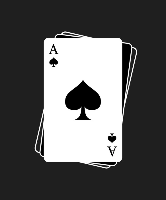 Ace of Spades - DTF Ready to Press (black_bg)