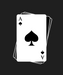 Ace of Spades - DTF Ready to Press (black_bg)