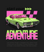 Adventure Car Ride - DTF Ready to Press (black_bg)